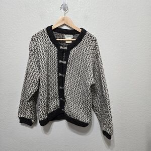 L.L.Bean Nordic cardigan sweater Size M